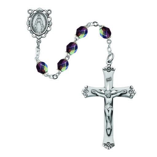 6mm Amethyst Beads Miraculous Medal Rosary - February Rosary Catholic Gifts Catholic Presents Rosary Gifts