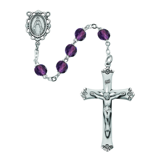 6mm Amethyst Beads Miraculous Medal Rosary - June Rosary Catholic Gifts Catholic Presents Rosary Gifts