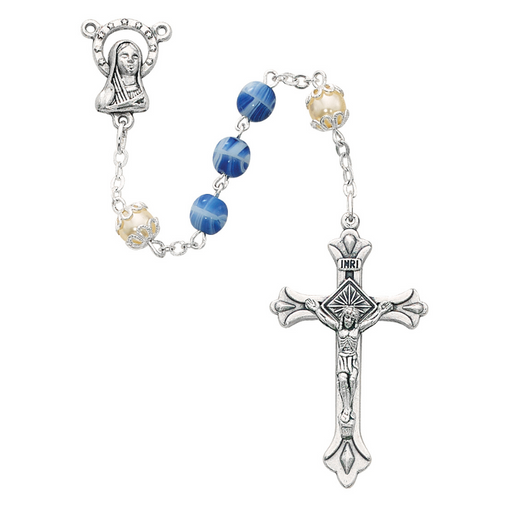 6mm Blue Beads Blessed Virgin Mary Rosary Rosary Catholic Gifts Catholic Presents Rosary Gifts