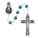 6mm Blue Glass Beads Blessed Virgin Mary Rosary Rosary Catholic Gifts Catholic Presents Rosary Gifts