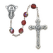 6mm Ruby Beads Blessed Virgin Mary Rosary - July