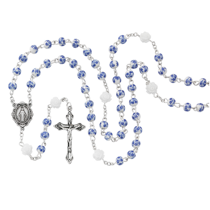 6mm Flower Beads Miraculous Medal Rosary Rosary Catholic Gifts Catholic Presents Rosary Gifts