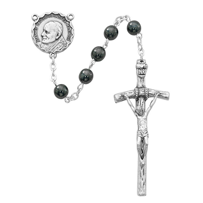 6mm Hematite Beads Papal Rosary