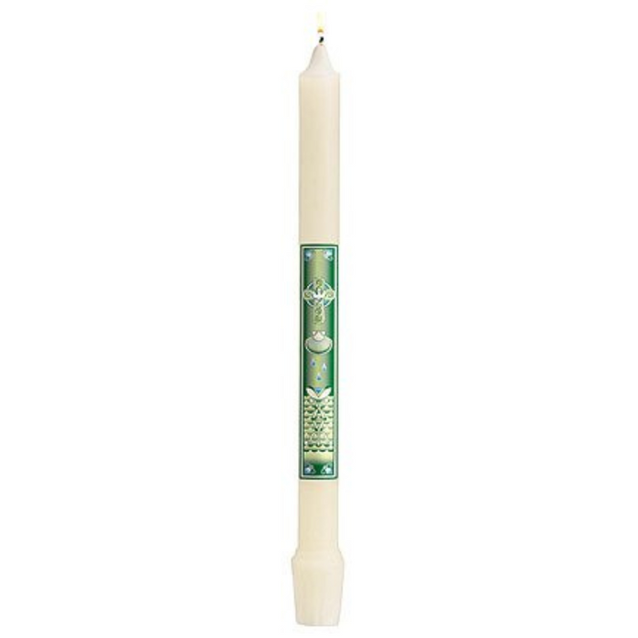 Baptism Candle Taper - Dove with Shell
