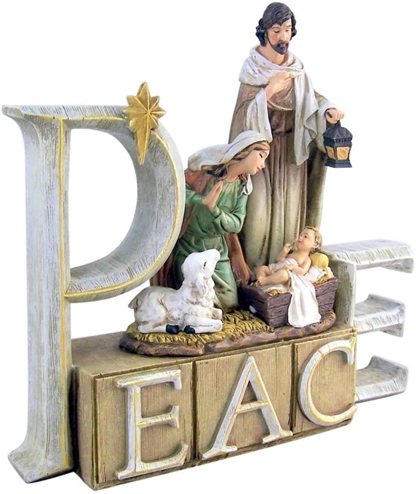8.25" H Figurine Peace Nativity