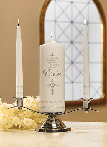 Faith Hope And Love Wedding Unity Candle Set