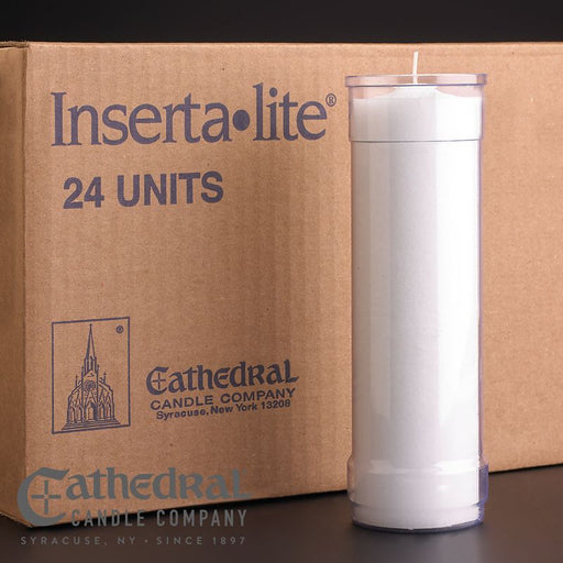 7 Day Inserta-Lite® Vigil Candles - Plastic Container (24 Pieces)