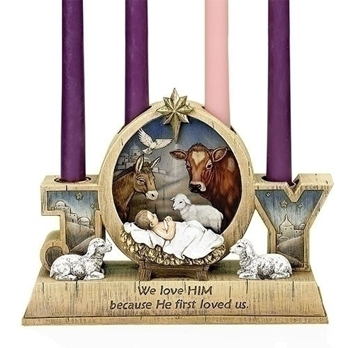 7" H Advent Baby Jesus Candleholder