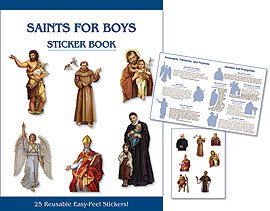 Saints for Boys Sticker Book - 12 Pieces Per Package