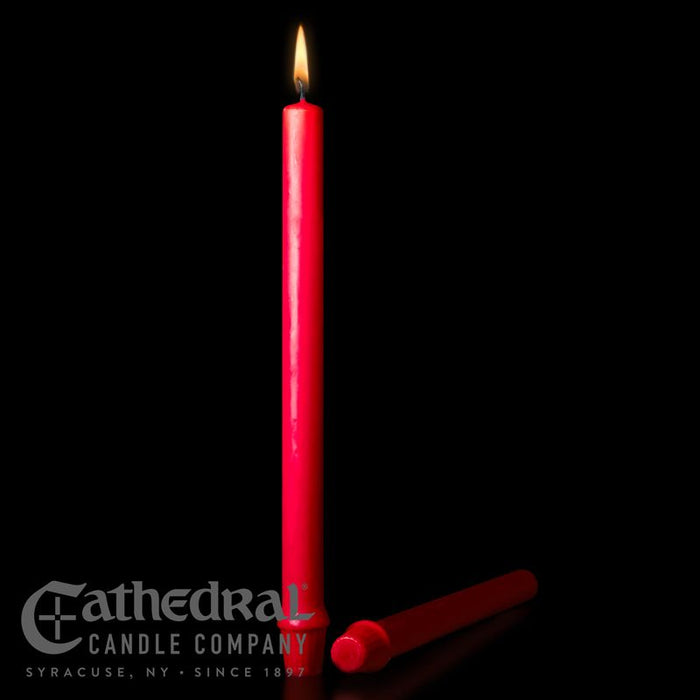 7/8" X 12" Christmas Red Altar Candle