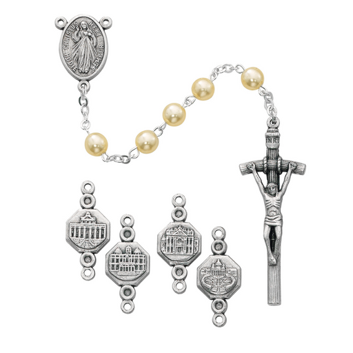 7mm Pearl Basilica Divine Mercy Rosary Rosary Catholic Gifts Catholic Presents Rosary Gifts
