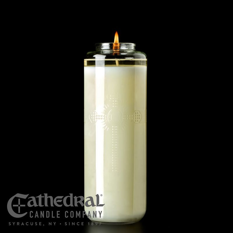 8-Day PrimaSanctum™ Glass Sanctuary Candles - Bottle Style (12 Candles per Case)