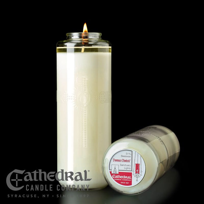 8-Day Domus Christi® Glass Sanctuary Candle - Bottle Style (1-3 Cases)