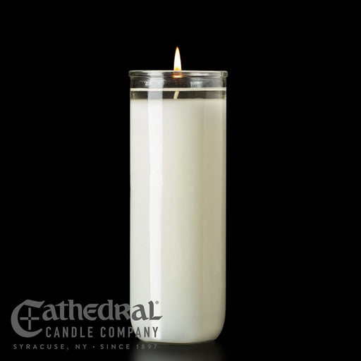 8-Day SacraLux® Glass Sanctuary Candle - Open-mouth Bottle Style