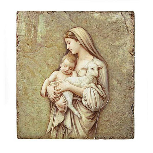 8.5 Bouguereau Innocence Square Tile Plaque with Stand