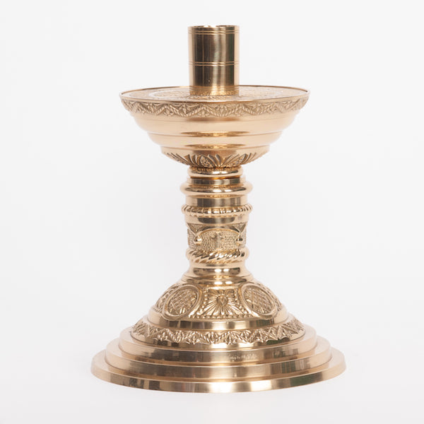 8.5" Traditional Ornate Altar Candlestick