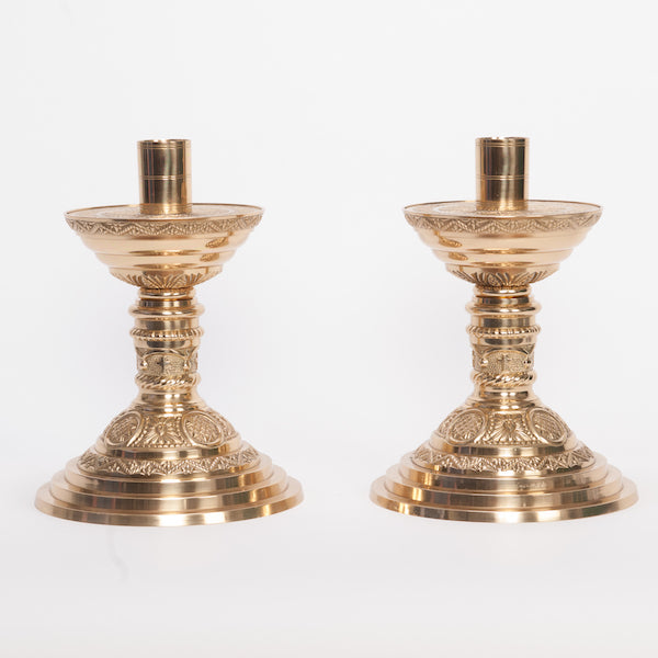 8.5" Traditional Ornate Altar Candlestick