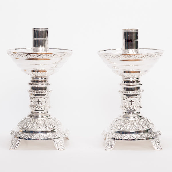 8.5" Traditional Ornate Altar Candlestick