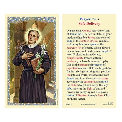 Laminated Holy Card St. Gerard Majella - 25 Pcs. Per Package