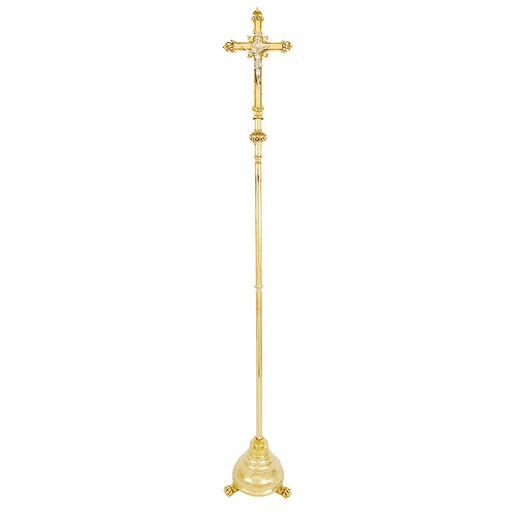 85" H Processional Brass Crucifix Church Supply Church Goods Church Furniture