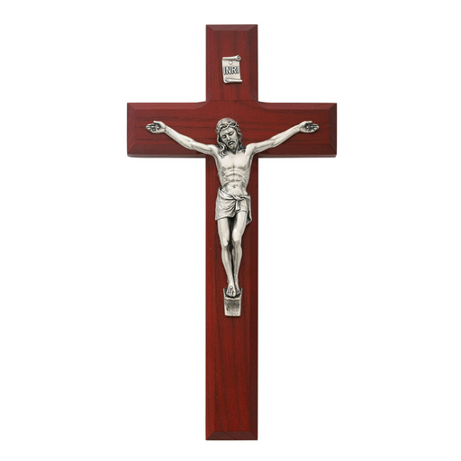 8" Cherry Beveled Crucifix Crucifix Crucifix Symbolism Catholic Crucifix items