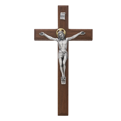 8" Walnut Beveled Crucifix Crucifix Crucifix Symbolism Catholic Crucifix items