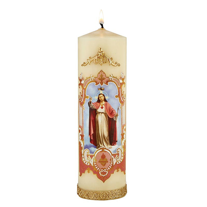 8"H Christ the King Devotional Candle
