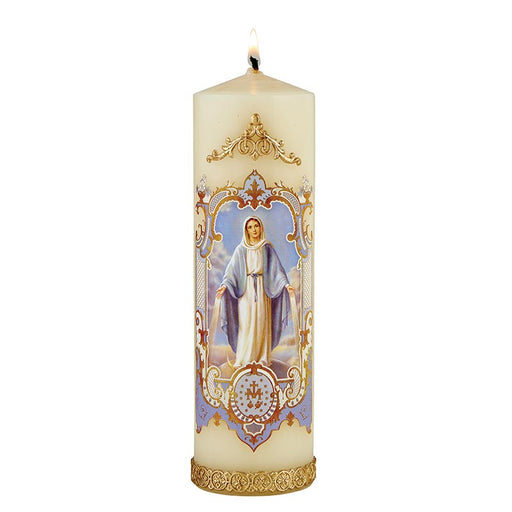 8"H Our Lady of Grace Devotional Candle