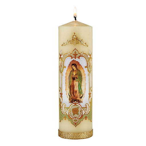 8"H Our Lady of Guadalupe Devotional Candle