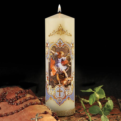 8"H Saint Michael Devotional Candle