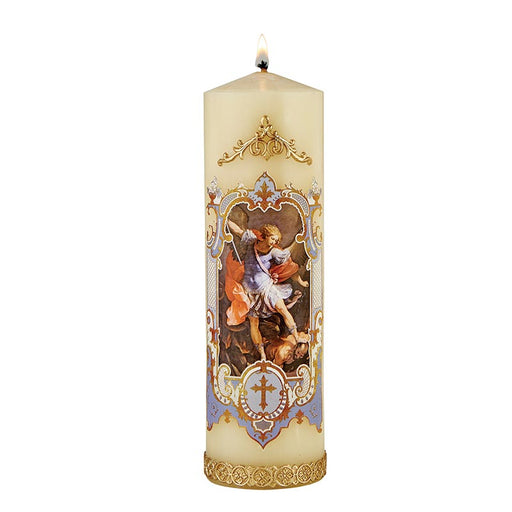 8"H Saint Michael Devotional Candle