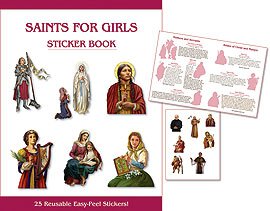 Saints for Girls Sticker Book - 12 Pieces Per Package