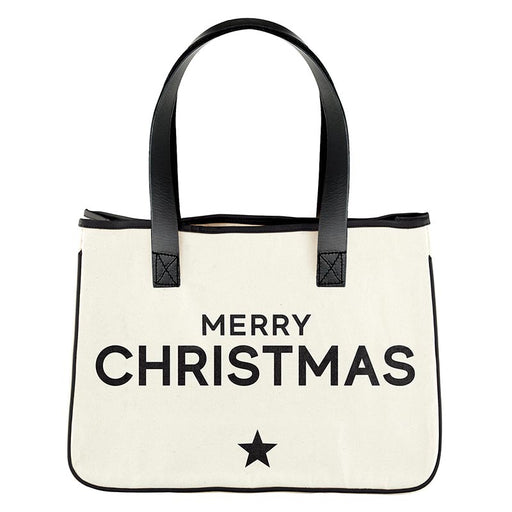9.5" H Mini Holiday Canvas Tote - Merry Christmas
