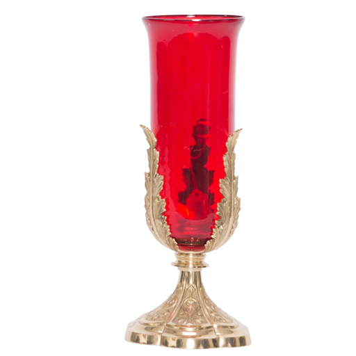 9.75" Altar Top Solid Brass Sanctuary Lamp