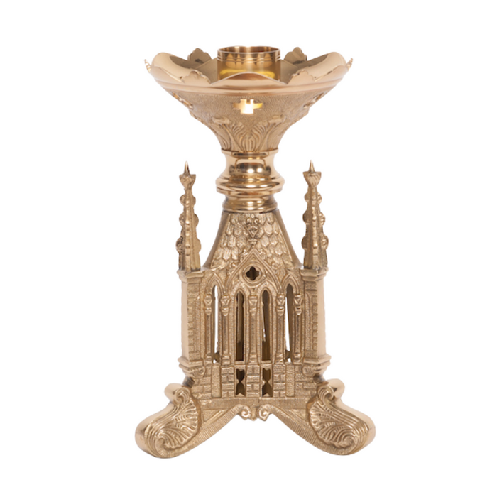 9.75" Traditional Gothic Style Short Candlestick