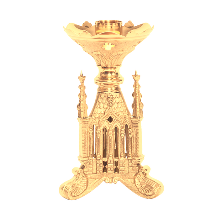 9.75" Traditional Gothic Style Short Candlestick