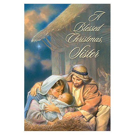 A Blessed Christmas Sister Card - 6 Greeting Cards