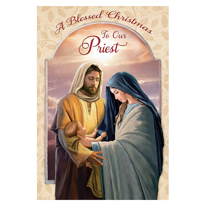 A Blessed Christmas to Our Priest Card - 6 Greeting Cards