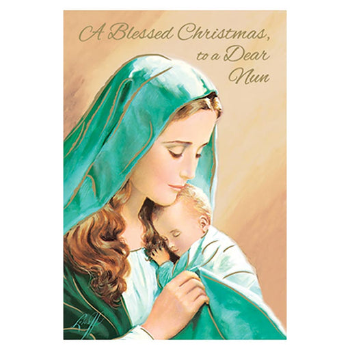 A Blessed Christmas to a Dear Nun Card - 6 Greeting Cards