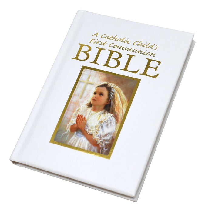 A Catholic Child's First Communion Bible-Blessings-Girl — Agapao Store