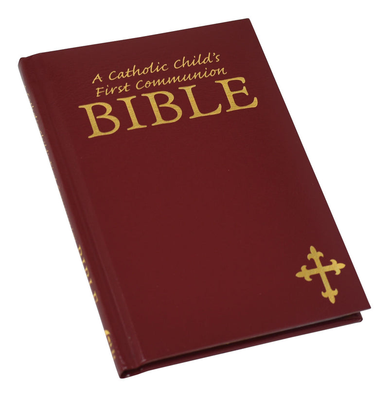 A Catholic Child's First Communion Bible - Maroon
