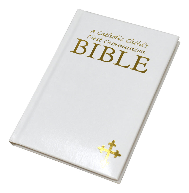 A Catholic Child's First Communion Bible - White