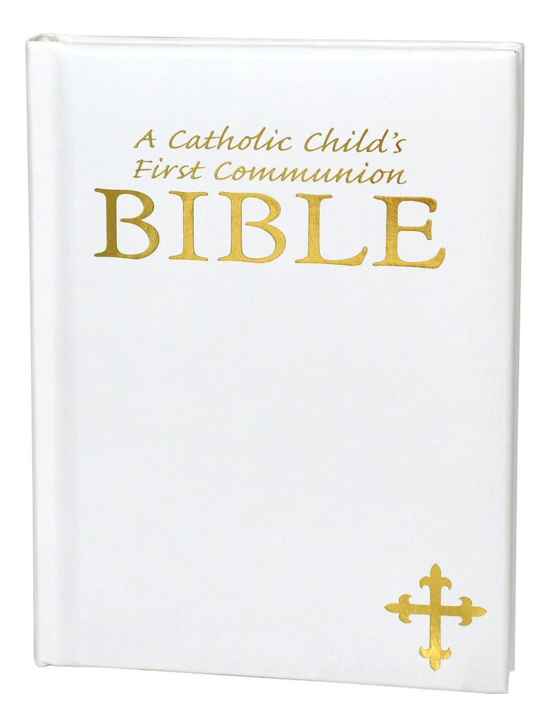 A Catholic Child's First Communion Bible - White