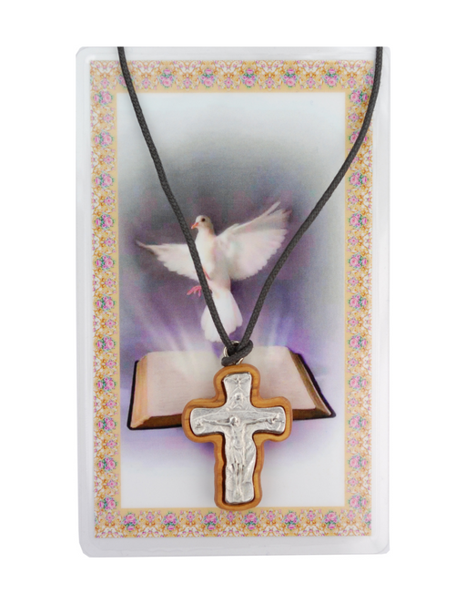 Holy Trinity Pendant Necklace made from olive wood with an adjustable cord a perfect collection or gift to your mother father brother sister parents family and friends during their birthdays christmas or any occasion