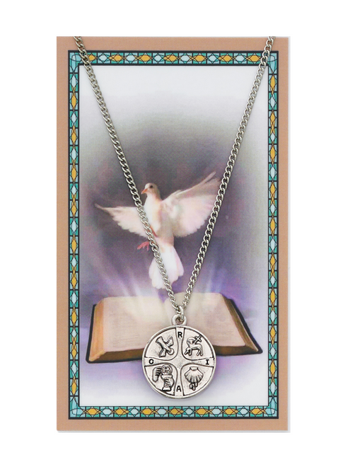 RCIA Medal made from Oxidized Silver with a 18" rhodium plated chain a perfect token or gift to someone special for their birthday christmas or any occasion