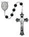 Miraculous Rosary made with black glass beads and features a miraculous pewter center and a Holy Mass Crucifix made from black epoxy a perfect collection or a gift to your parents family and friends on any occasion