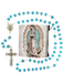 Our Lady of Guadalupe Aqua Crystal Rosary with Pouch Our Lady of Guadalupe Rosary