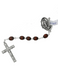 Prayer Locket Oval Brown Wood Beads Miraculous Rosary features a Miraculous Prayer Locket center for your petitions and and accented crucifix made from pewter a perfect gift to your parents family and friend in need
