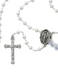 Prayer Locket Glass Pearl Beads Miraculous Rosary features a Miraculous Prayer Locket center for your petitions and and accented crucifix made from pewter a perfect gift to your parents family and friend in need