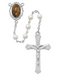 Our Lady of Perpetual Help Rosary made with a Glass Pearl beads and features an Our Lady of Perpetual Help Center and accented crucifix a perfect collection or gift to your parents family and friends on any occasion